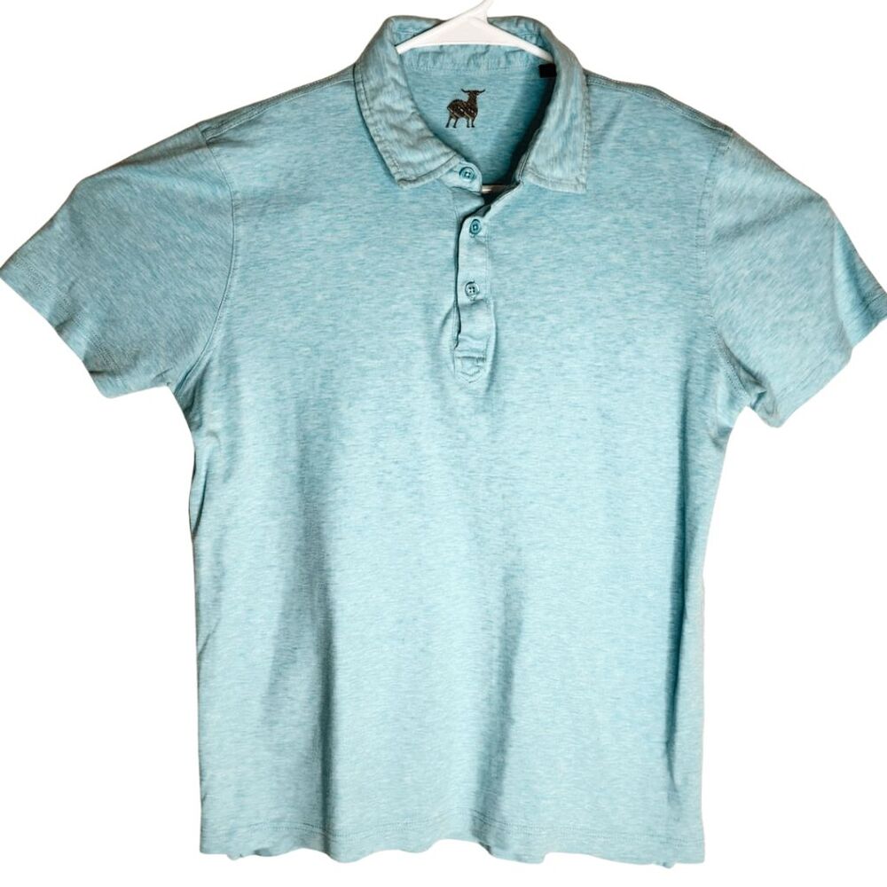 Raffi Men's Collared Short Sleeve‎ Performance Golf Polo Shirt Blue Size Medium